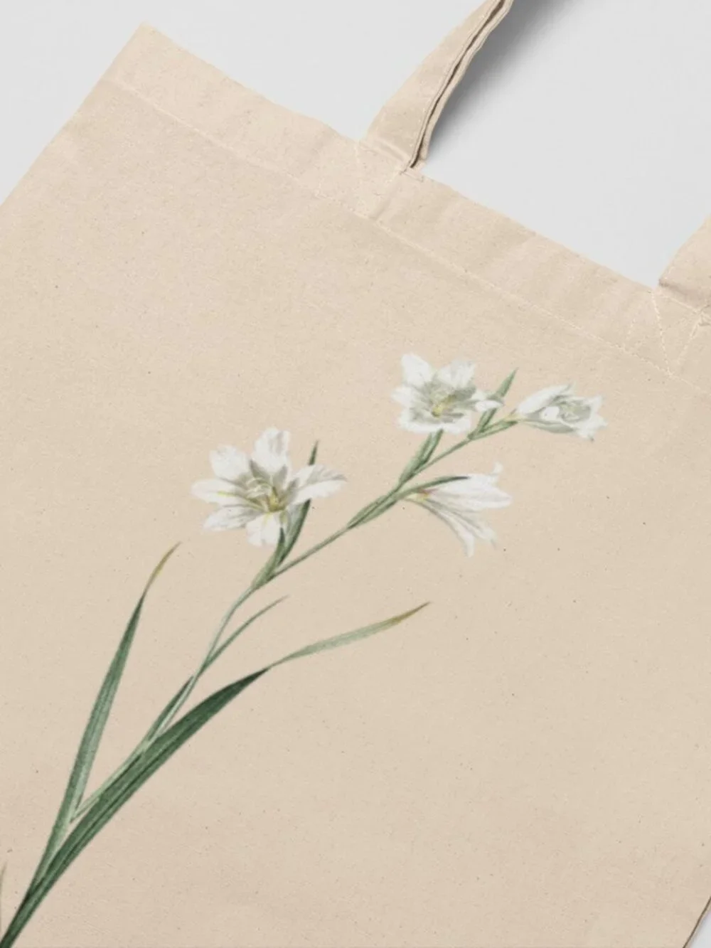 Haage's Cycnoches Vintage Floral Print Graphic Canvas Tote Bag